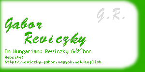 gabor reviczky business card